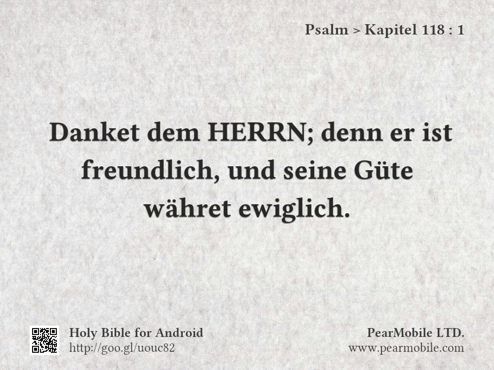 Psalm, Kapitel 118:1